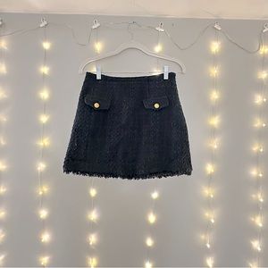 Express Navy Tweed Mini Skirt, Size 0